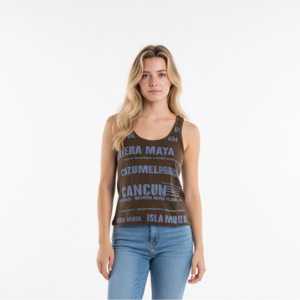 Women's Graphic Tank Top in Black